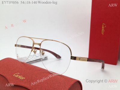Wholesale Replica Cartier Santos de Eyeglasses Wooden leg EYE00056